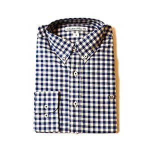 NEW Southern Point Button Down Navy Gingham in size small